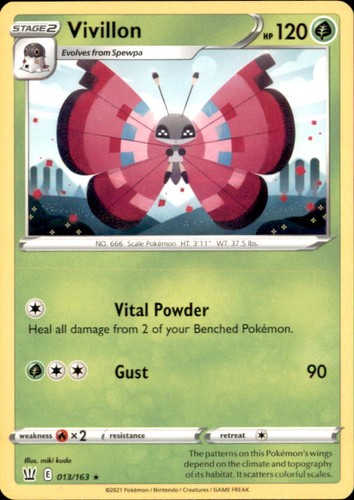 Pokemon Vivillon 13/163 Battle Styles Non-Holo 2 Card Lot