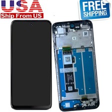 Display LCD Touch Screen Digitizer  Frame For Moto G Play 2024 XT2413V XT2413-2