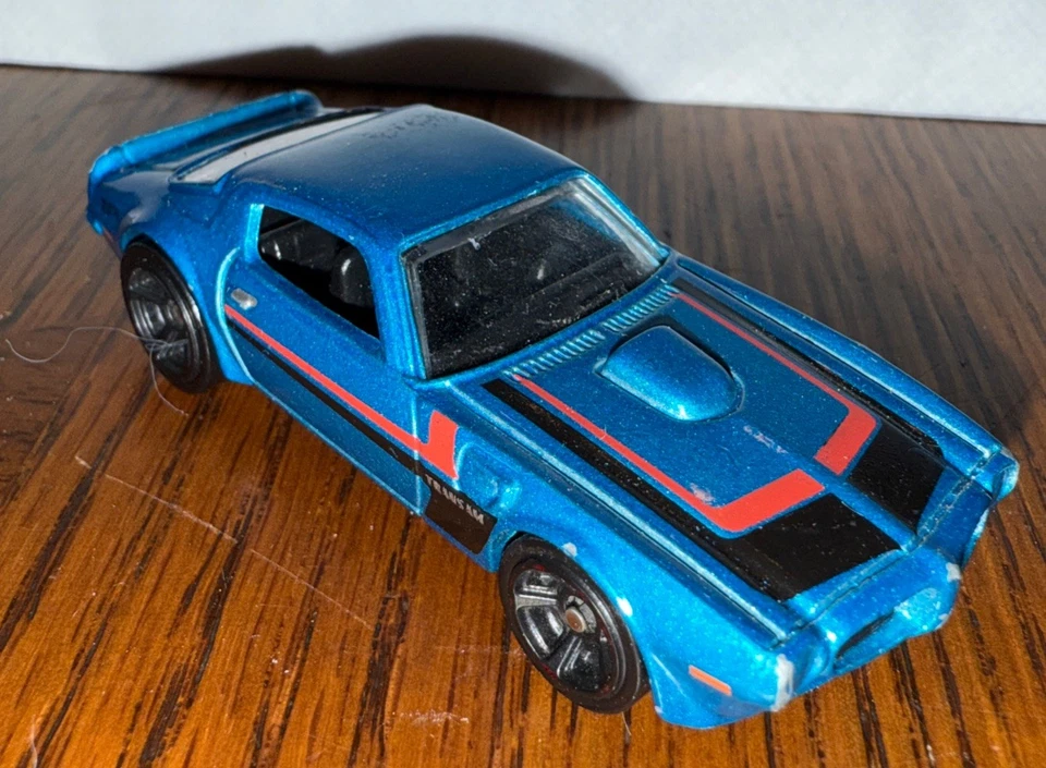 风火轮 Muscle Mania 1973 Pontiac Firebird Trans Am 蓝色压铸 — 第 2/4 张图片