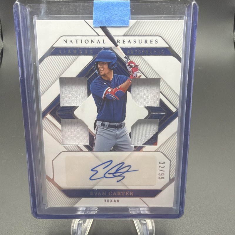 2023 Panini National Treasures - Diamond Quads Autographs Evan Carter Auto /99