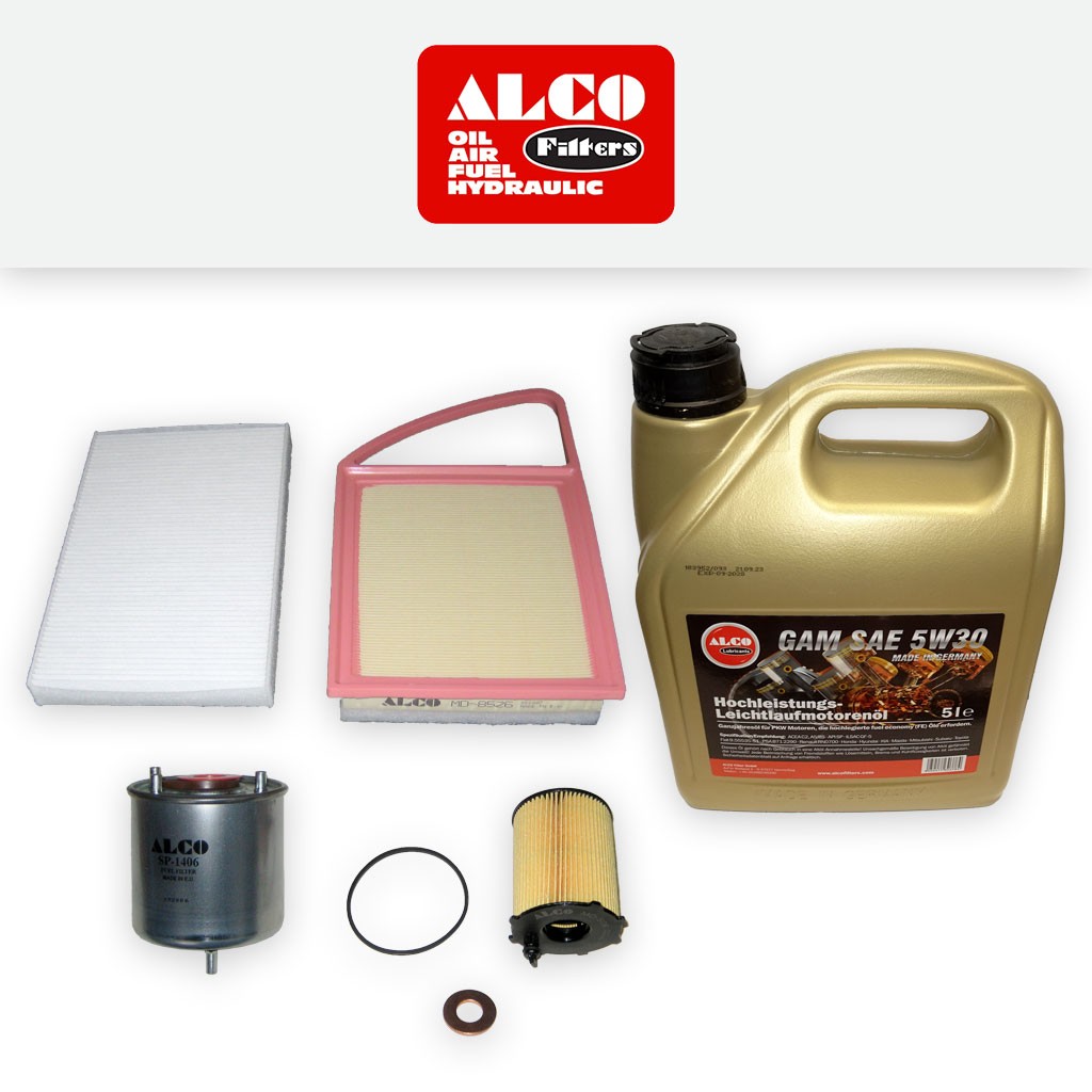 SERVICE KIT for PEUGEOT 308 1.6 HDI DV6C DV6D OIL AIR FUEL CABIN FILTERS +OIL
