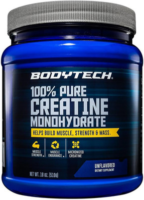 BODYTECH 100% Pure Creatine Monohydrate Powder - Micronized for Maximum Absorpti
