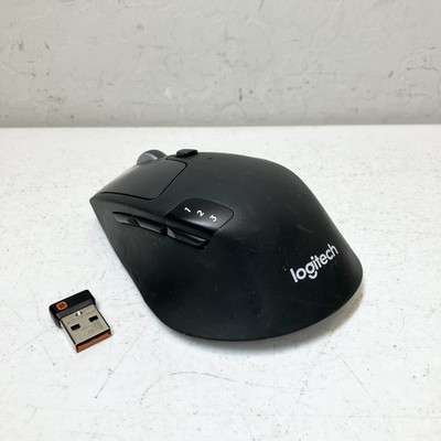 Logitech M720 Multi-Device Wireless Mouse w/ Receiver Black M-R0062 Tested