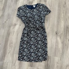 J.Crew blue paisley floral belted suiting sheath dress women's 2 Career Party