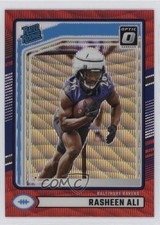 2024 Panini Donruss Rated Rookie Optic Preview Red Wave Prizm Rasheen Ali 1n8y
