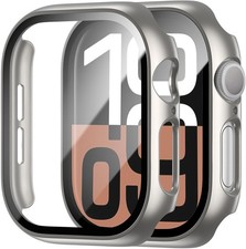 2 Pack Case for Apple Watch Series 10 46mm Screen Protector Slim HD Bumper