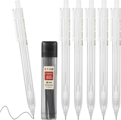 Novelty Mechanical Pencil Set, 0.7Mm Aesthetic Mechanical Pencils Transparent Pe