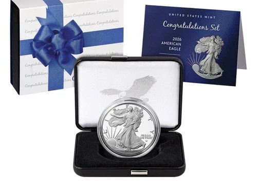 IN HAND_2026 US Mint Congratulations set PROOF Silver Eagle  w/OGP 26RF
