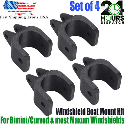 4X Universal For Most Maxum Windshield Bimini/Curved windshield Boat Mount Kit