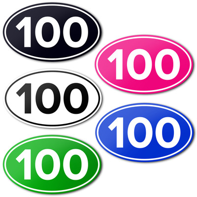 100 MILE ANTI-UV VINYL BUMPER STICKER Ultra Marathon Running Cycling ...