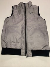 nike reversible vest youth large silver black NWOT