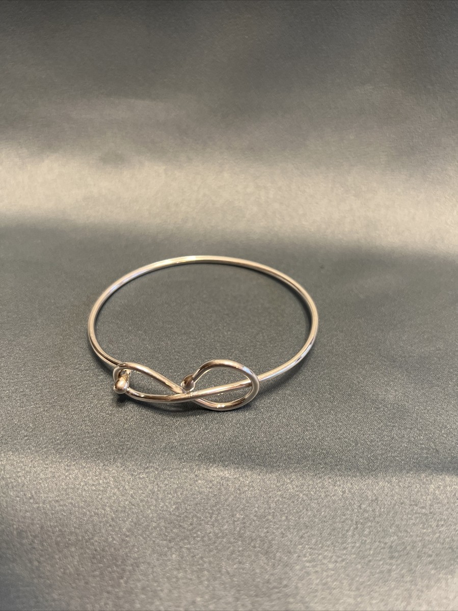 925 sterling silver bracelet bangle modernist Open Hook 8g