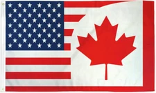 Canada USA Friendship FLAG 3x5FT COMBINATION United States America Canadian US