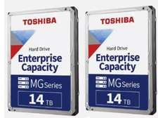28TB 2x Toshiba MG Ser. 14TB 3.5" SATA DATA CENTRE HDD 7200rpm MG07ACA14TE