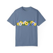 Ukrainian Flowers Unisex Garment-Dyed T-shirt
