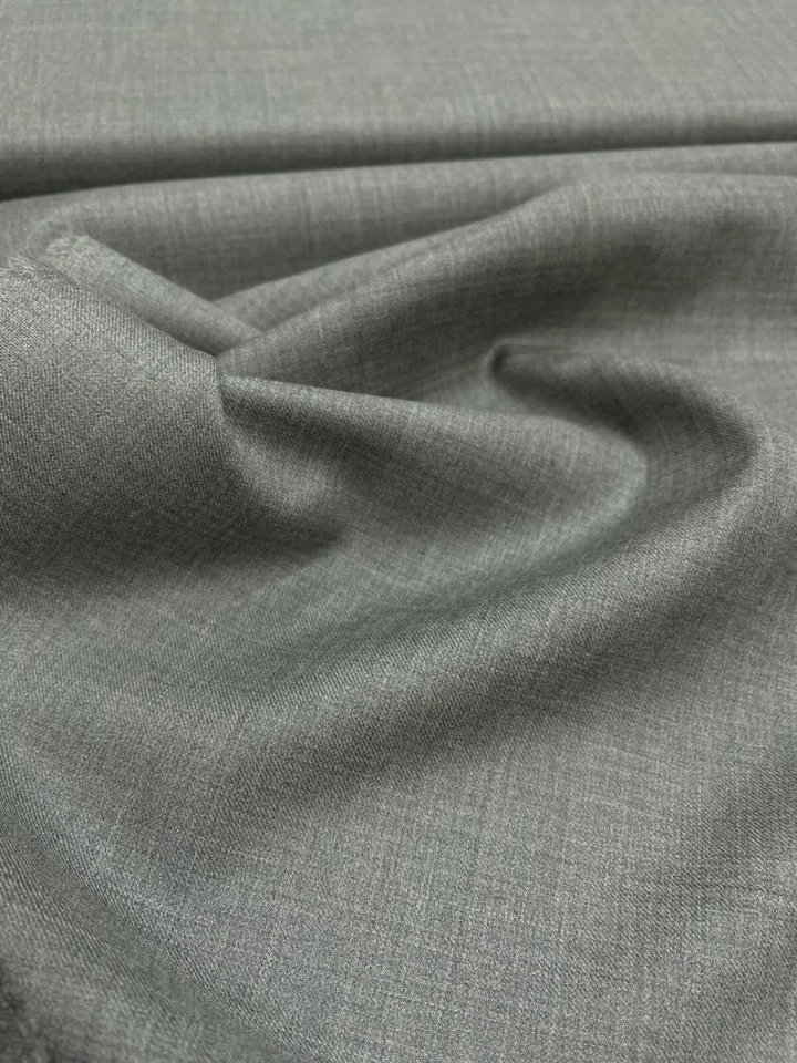 Sage Green Super 130s Wool Suiting, Dishdasha Fabric, Woven by DRAGO ITALY  3.0m - Image 4 of 4