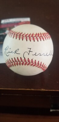 RICK FERRELL HOF RED SOX LEGEND AUTOGRAPHED HAND SIGNED OAL 