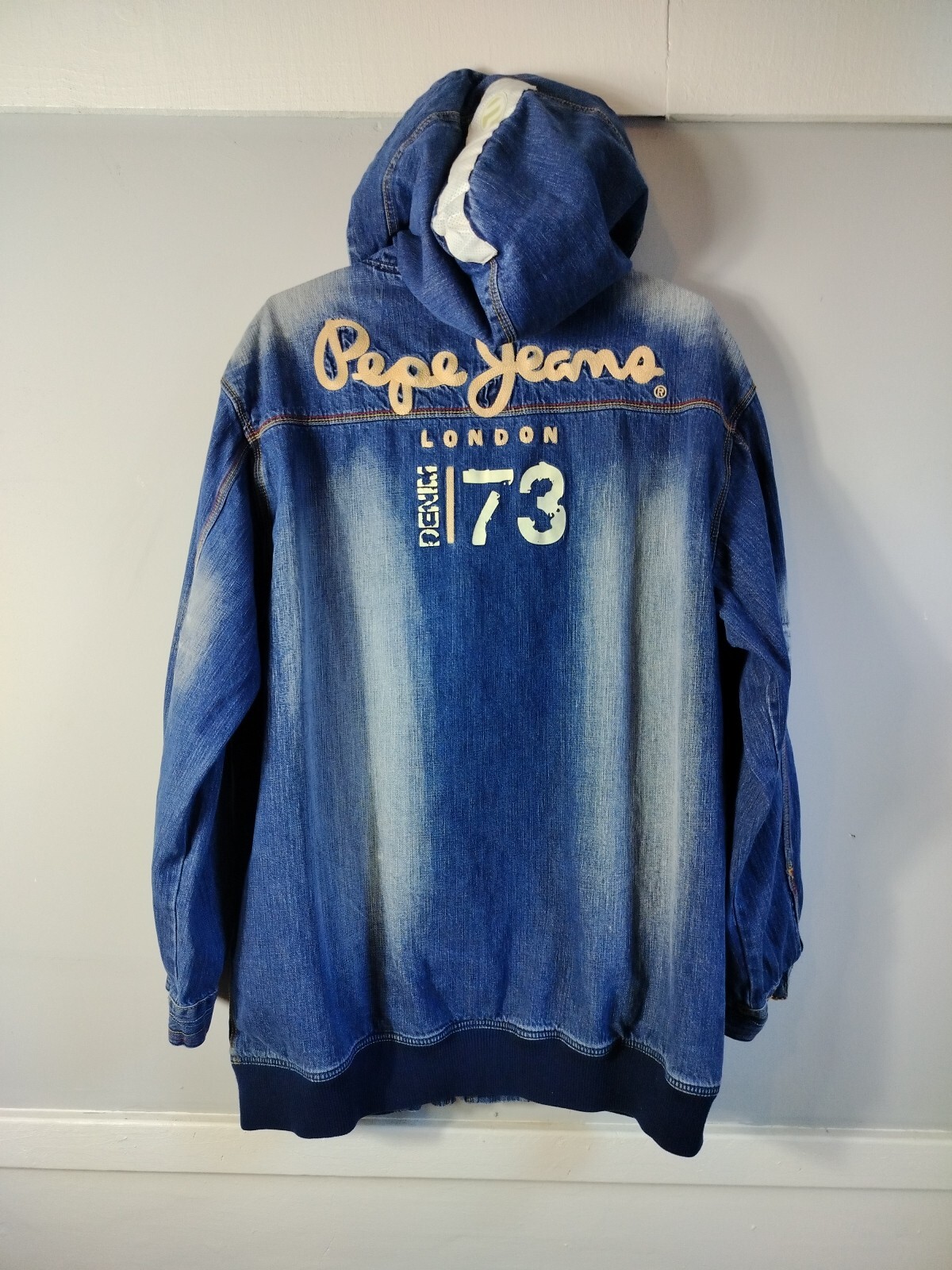 Vintage Limited Edition Pepe Jeans UK London Men’s Blue Jacket Denim Sz 4X Y2k image 8