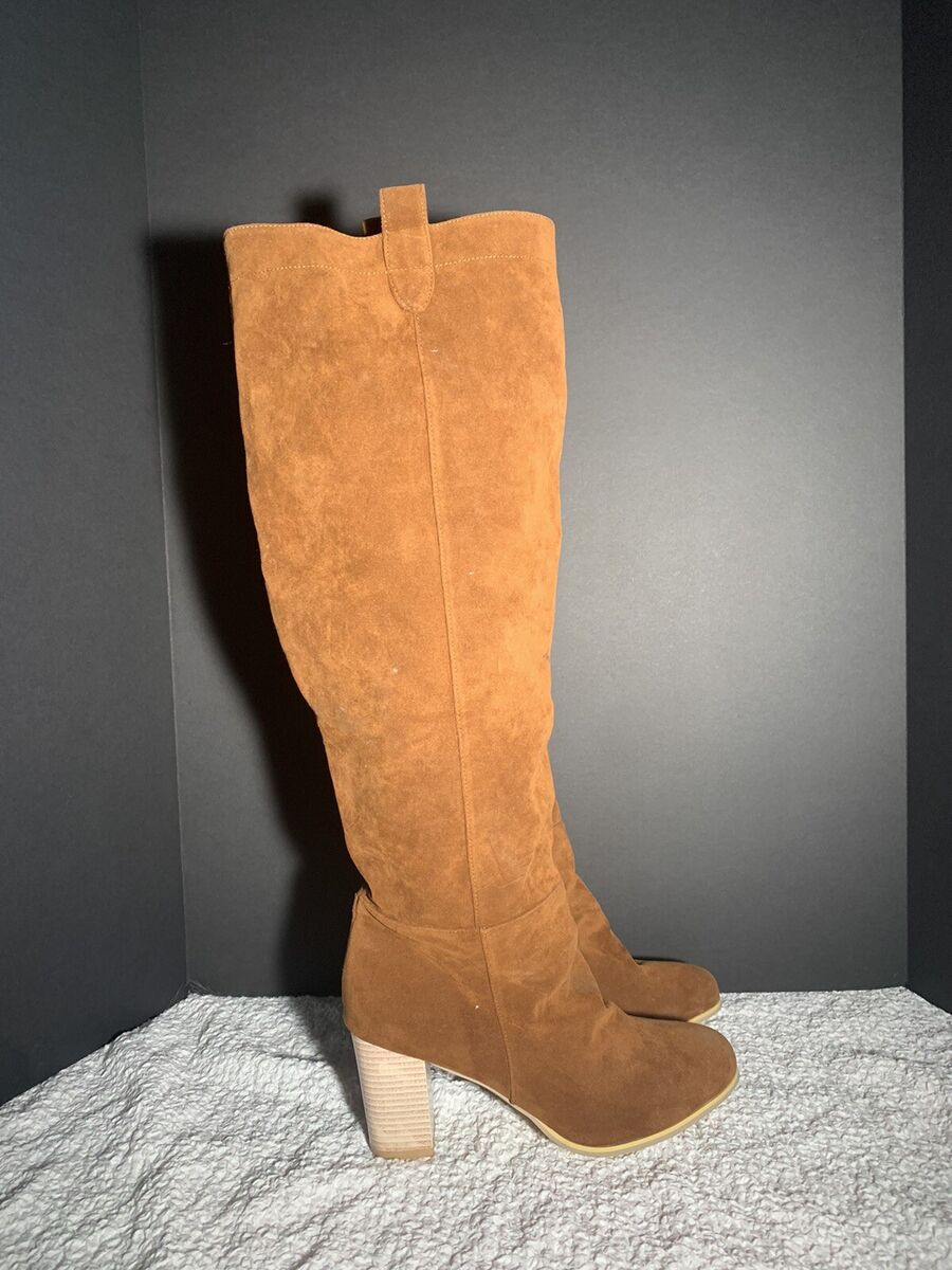 Retro Slip-on Knee High Boots with Chunky Heel, Size 43 | eBay Retro Slip-on Knee High Boots with Chunky Heel, Size 43 | eBay