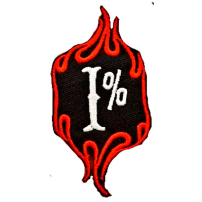 One Percenter 1%Er Anarchy Outlaw 3 Pollici Ferro Su Mc Nvy Biker Patch