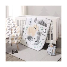 The Peanutshell Woodland Crib Bedding Set, 5 Pieces, Forest Creatures