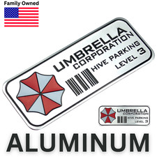 Metal Umbrella Corporation Sticker Decal Emblem Bumper Sticker Truck Car Silver
