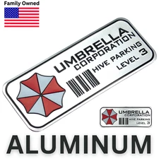 METAL Umbrella Corporation Sticker Decal Emblem Bumper Sticker Truck, Car SILVER