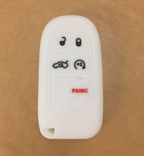 Fit Dodge Jeep Chrysler 5 Button Remote Smart Key Fob Silicone Skin Case Cover - Picture 18 of 22
