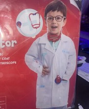 New Spooktacular Creations Kids Child's Doctor Halloween Costume Size Small 5-7