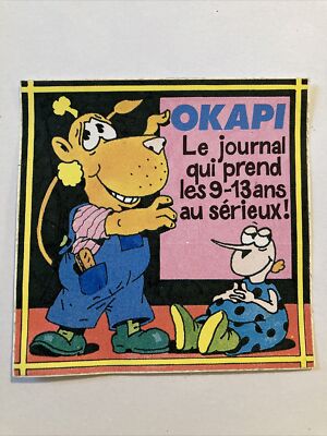 Vintage Kids Journal Advertising Sticker Okapi