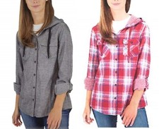 Boston Traders Women's Hooded Shirt Jacket