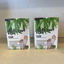 KICOSOADT 30 Ginger Foot Pads Bamboo Vinegar 2 boxes total 60 pads