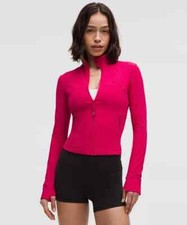 Lululemon Define Cropped Jacket Nulu NWT Pink Dragonfruit Size 12