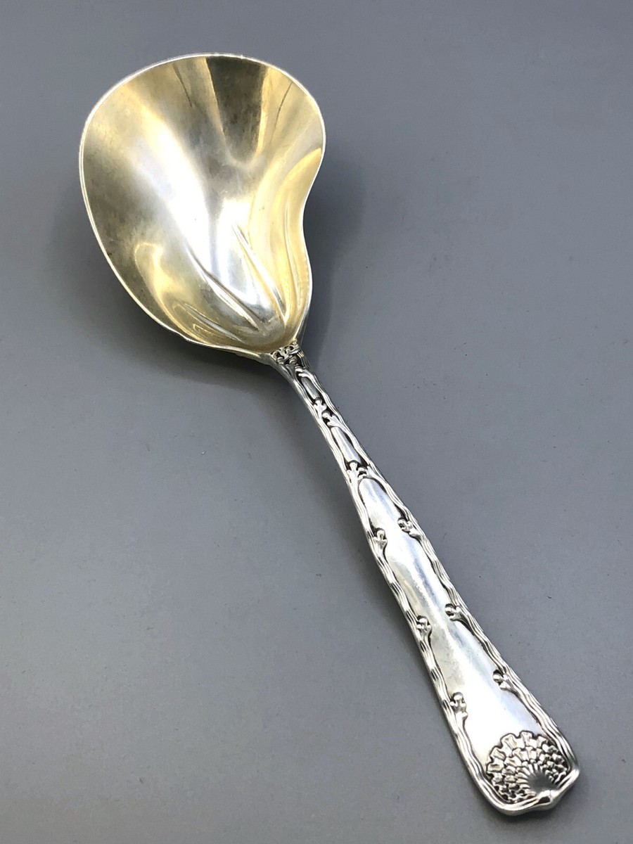 ティファニー　銀製スプーン　Wave Edge　アンティーク　TIFFANY　6 Wave Edge by Tiffany & Co. Sterling Silver Kidney Shape Serving
