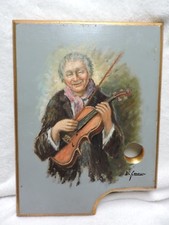 Dipinto olio originale di G Di Gennaro ritratto violinista