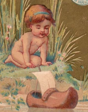 1880s McFerran Shallcross & Co. Magnolia Ham Fantasy Fairy Shoe Boat F152