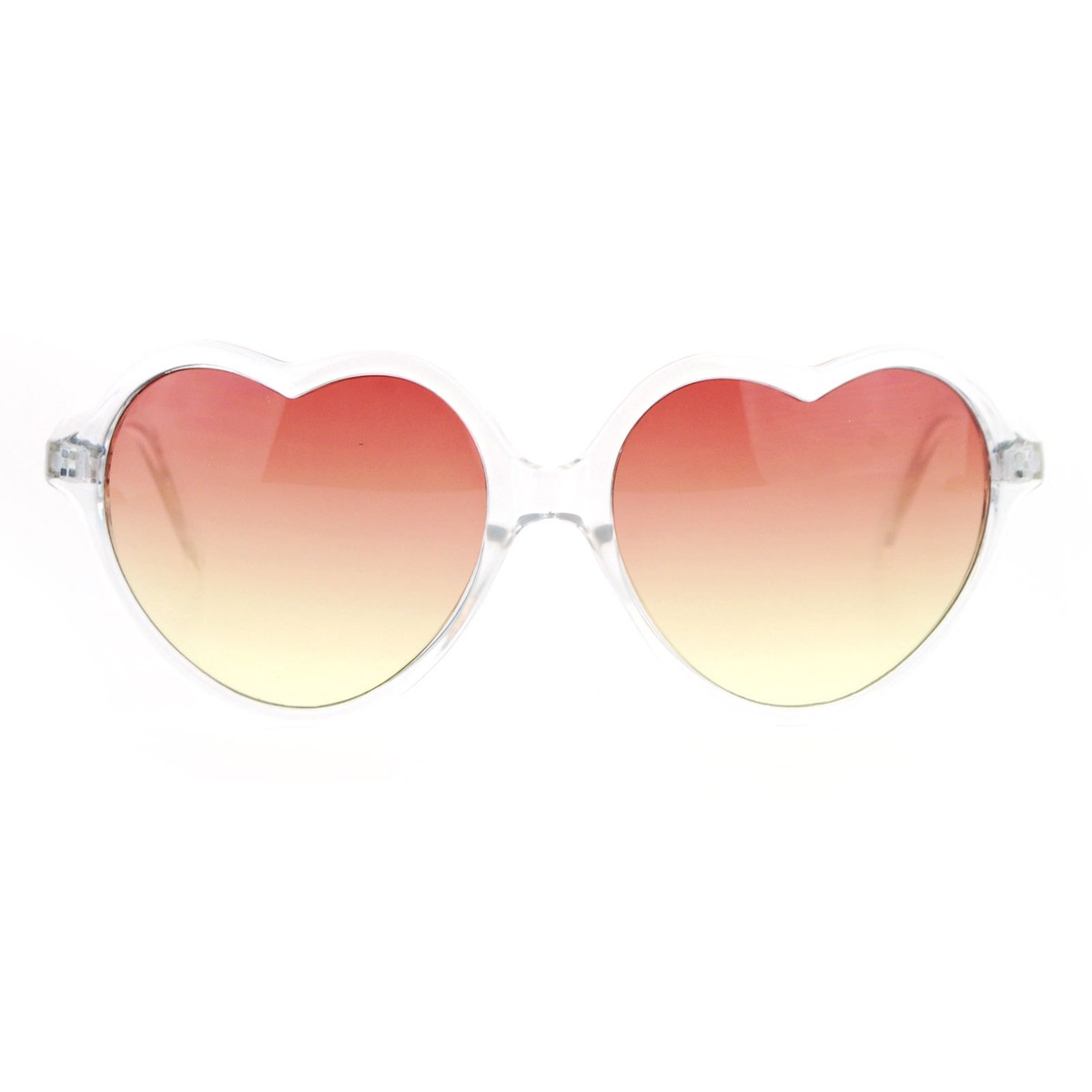 SA106 Fun Clear Frame Heart Shape Pop Color Surf Oceanic