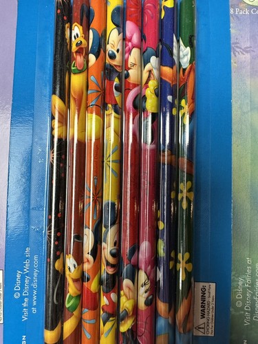 Disney 8-Pack Colored Color Pencils Mickey Pooh Tinker Bell Vintage Lot Of 4 - Picture 3 of 5