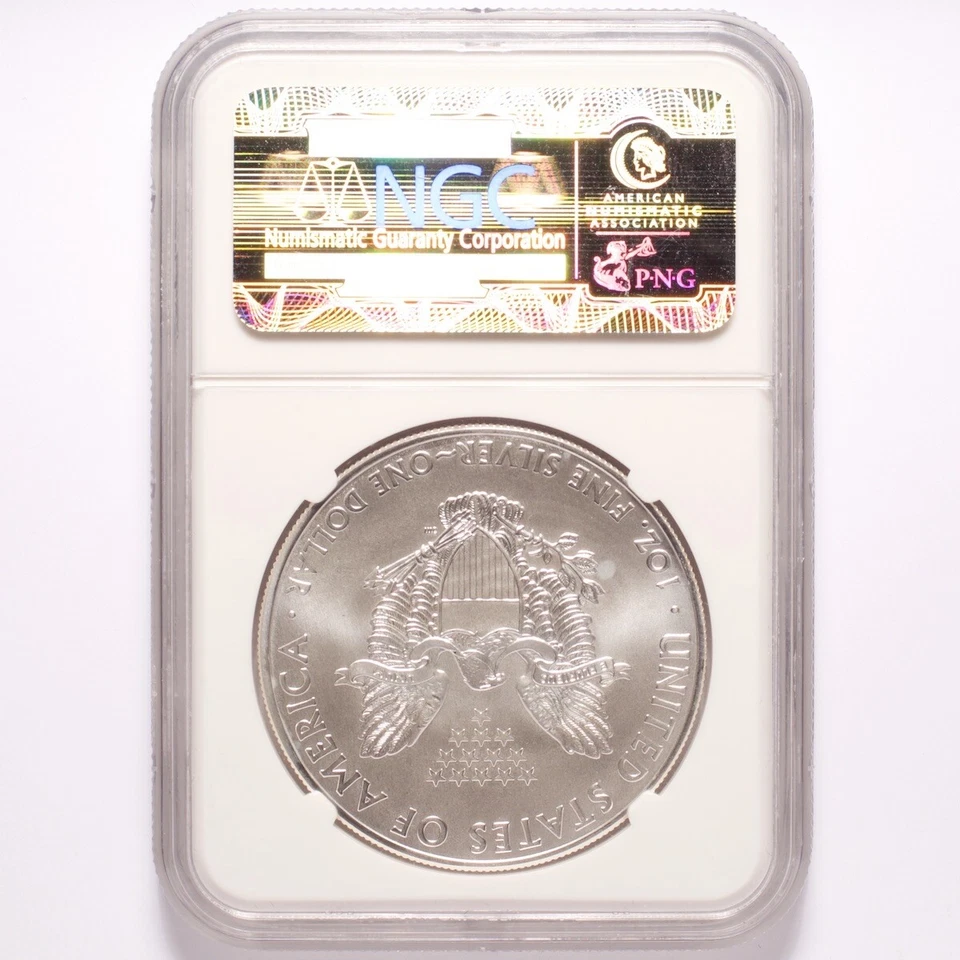 2011 Silver American Eagle Dollar NGC MS70 Early Releases 25th Anniversary - Image 2 of 2
