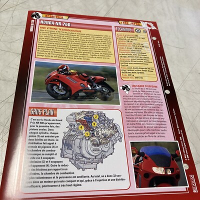 Honda NR750 1992 750 NR data card motorcycle passion collection