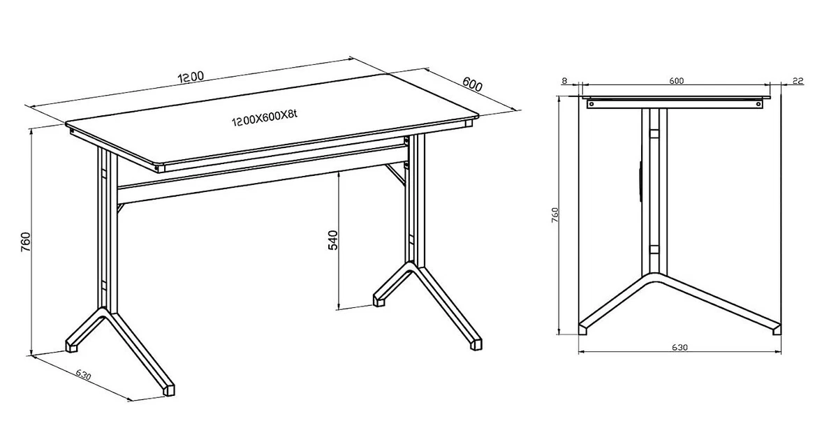 Industrial glass desk online