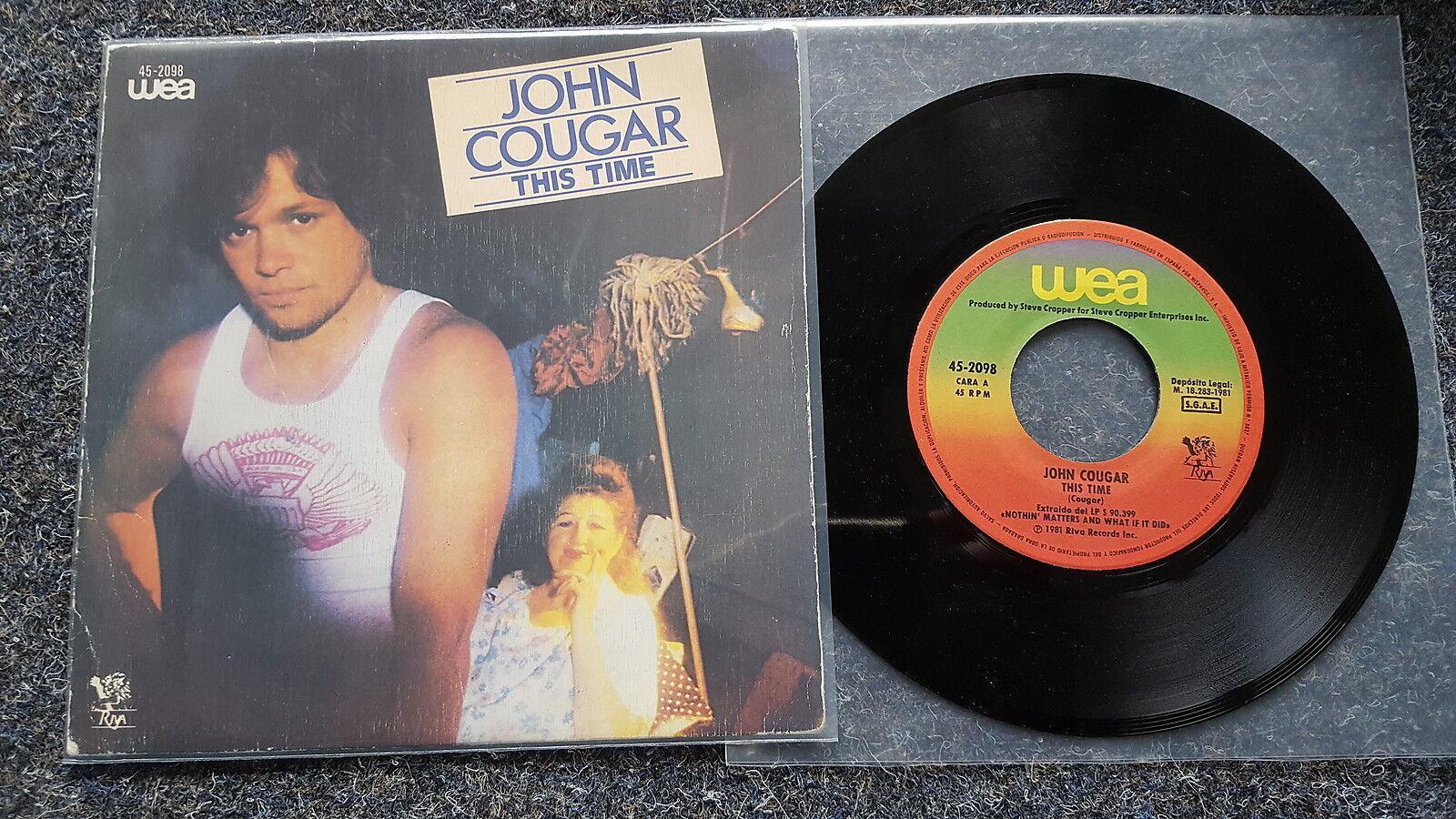 7"" Single Vinyl John Cougar - This time SPAIN