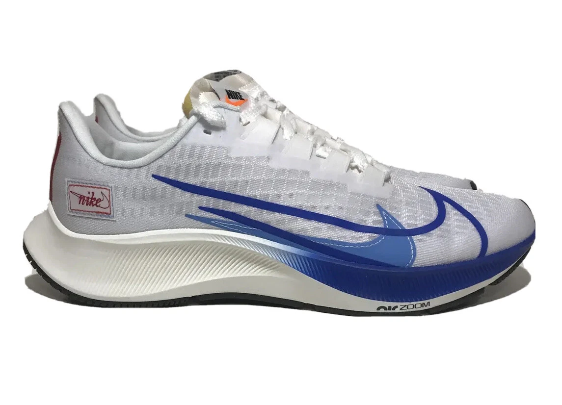Nike Air Zoom Pegasus 37 Mens Size 11 Premium Sports White Game Royal