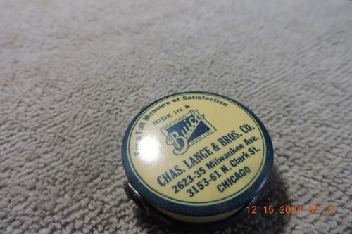 Antique Buick Motor Car Adv Celluloid Tape Measure Chas & Lance Bros Chicago - Picture 2 of 7