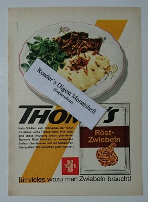 Werbeanzeige/advertisement A5: Thomy's Röst-Zwiebeln 1965 (07091668)