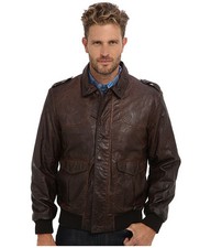 Nautica PU Bomber Jacket with Knit Trim & Faux Fur Detachable Collar Sz XL NEW