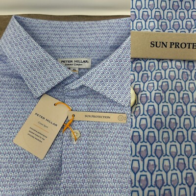 NWT Peter Millar Summer Comfort Mens Crown Sport SS Golf Shirt Size Small