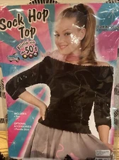 Forum Novelties Women's Poodle 50's Sock Hop Black Costume Sweater (Top Only)