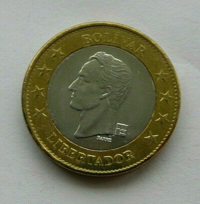 Venezuela UNC Coin 1 Bolivar Soberano 2018 Bi-metallic 8.08gr 24mm, Low Shipping