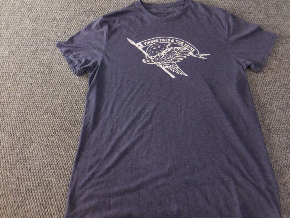 Camisa impermeable para hombre grande azul gráfico vintage clásica Foto 3 de 4